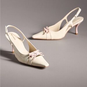 Reformation Noreen Slingback Heels in White